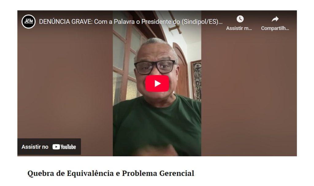 Presidente do ASSINPOL acusa Casagrande de ‘quebrar alinhamento salarial’ e ‘fugir de quem fala a verdade’; Jornalista endossa falta de diálogo